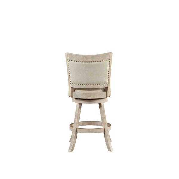 Melrose High Back Swivel Wood Counter Stool