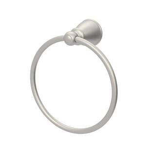 PRIVATE BRAND UNBRANDED Lisbon Wall Mounted Towel Ring in Brushed Nickel Finish 2520BN-TR