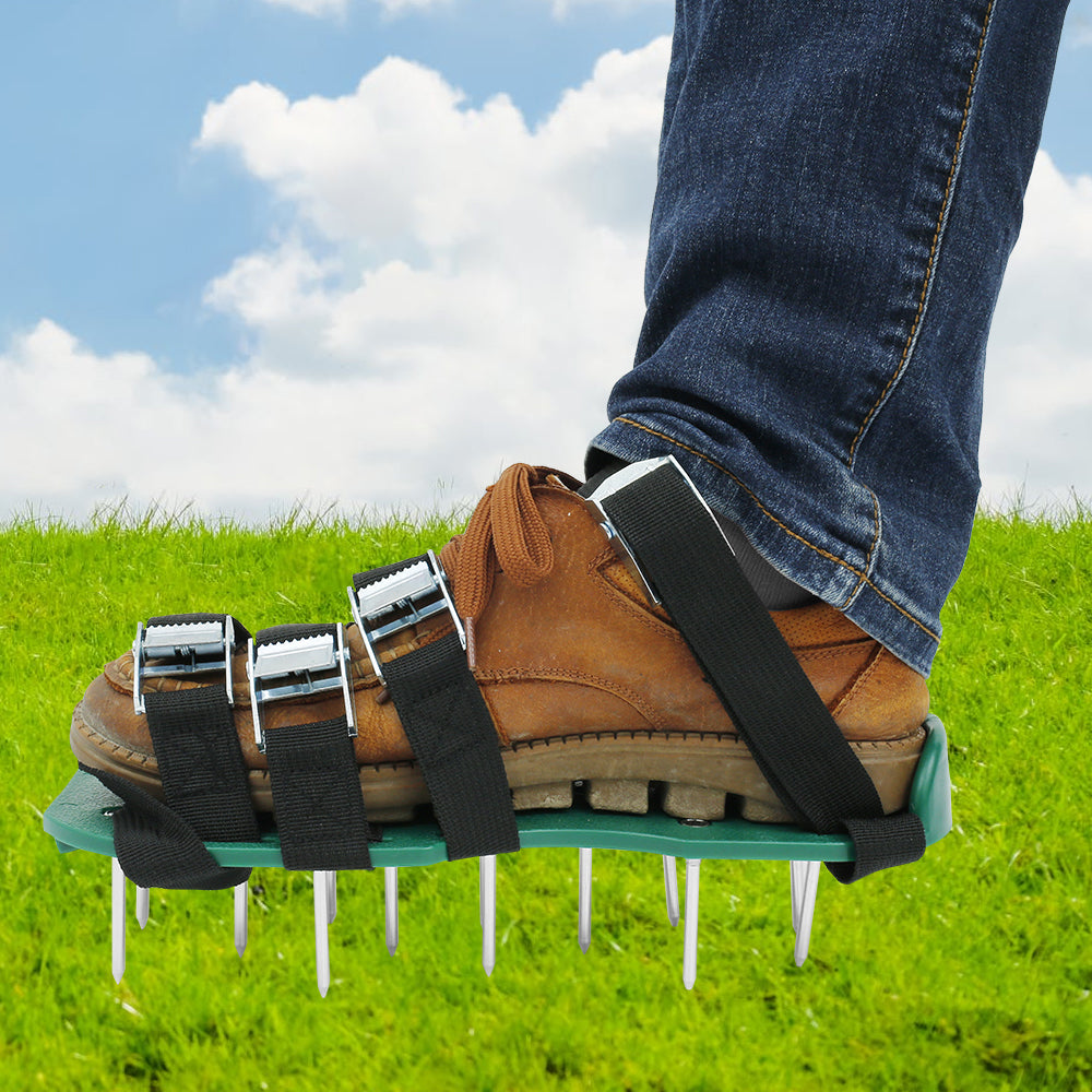 ZTOO Garden Lawn Aerator Spike Shoes – for Effectively Aerating Lawn Soil Garden Yard Care with Spikes and Metal Buckles to Allow Your Grass to Breathe