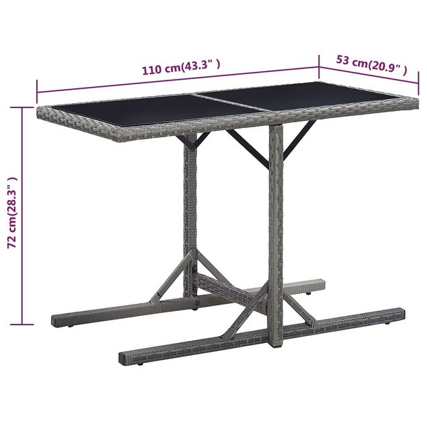 vidaXL Patio Table Anthracite 43.3