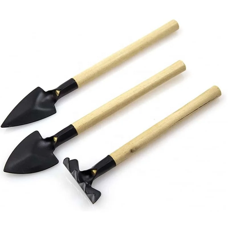 3 Piece Gardening Tool Set Supplies Hand Trowel Transplant Trowel Hand Rake