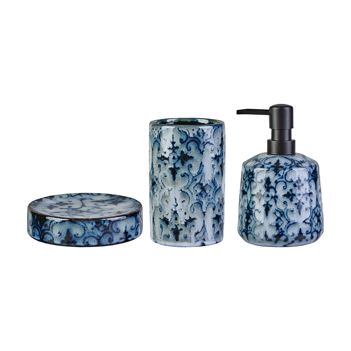 Karaca Barcelona 3 Piece Bath Set Dark Blue 153.20.01.0183