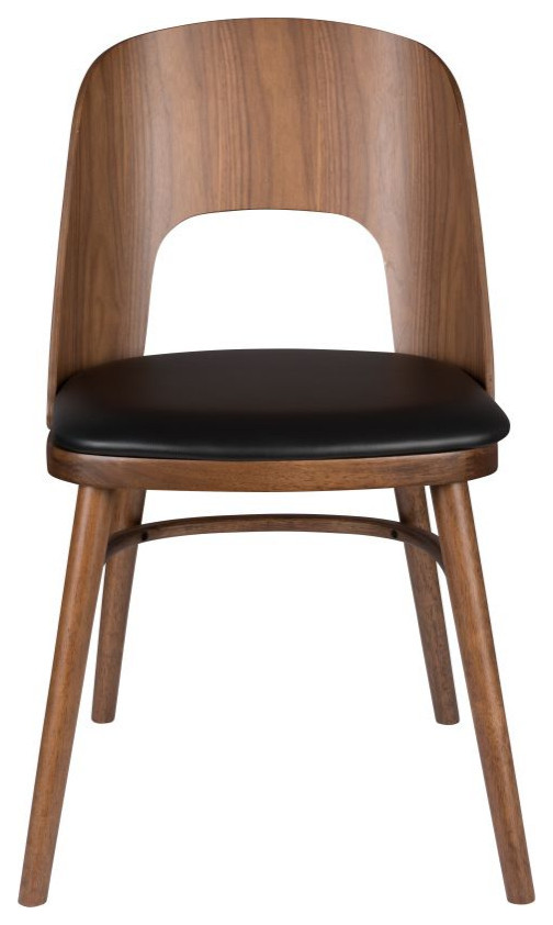 Mid Modern Wooden Dining Chairs (2)  Dutchbone Talika   Midcentury   Dining Chairs   by Luxury Furnitures  Houzz