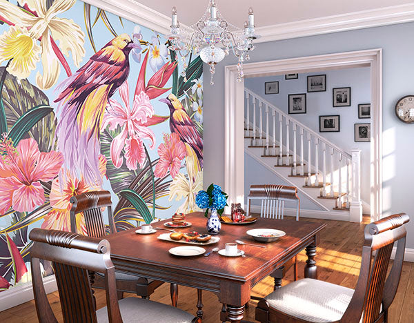 Tropical Exotic Flowers Wall Mural