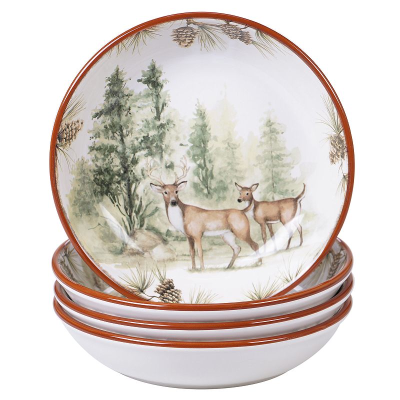 Certified International Mountain Retreat 4-pc. Soup Bowl Set