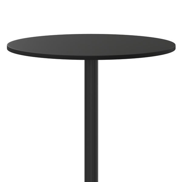 30'' Round Laminate Table Top with 22'' x 22'' Bar Height Table Base