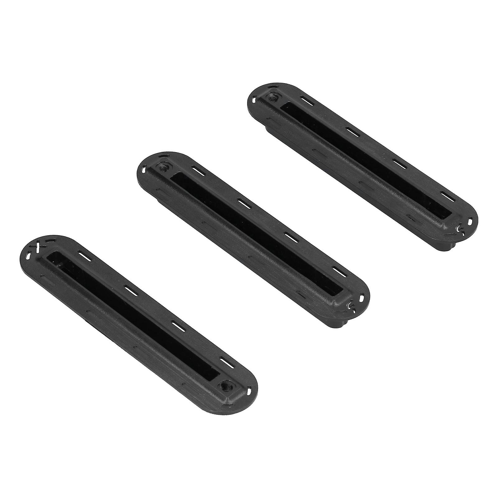 3pcs/set Surfboard Rudder Groove Plastic Finned Box Plug Fin Plug Base With Screwsblack