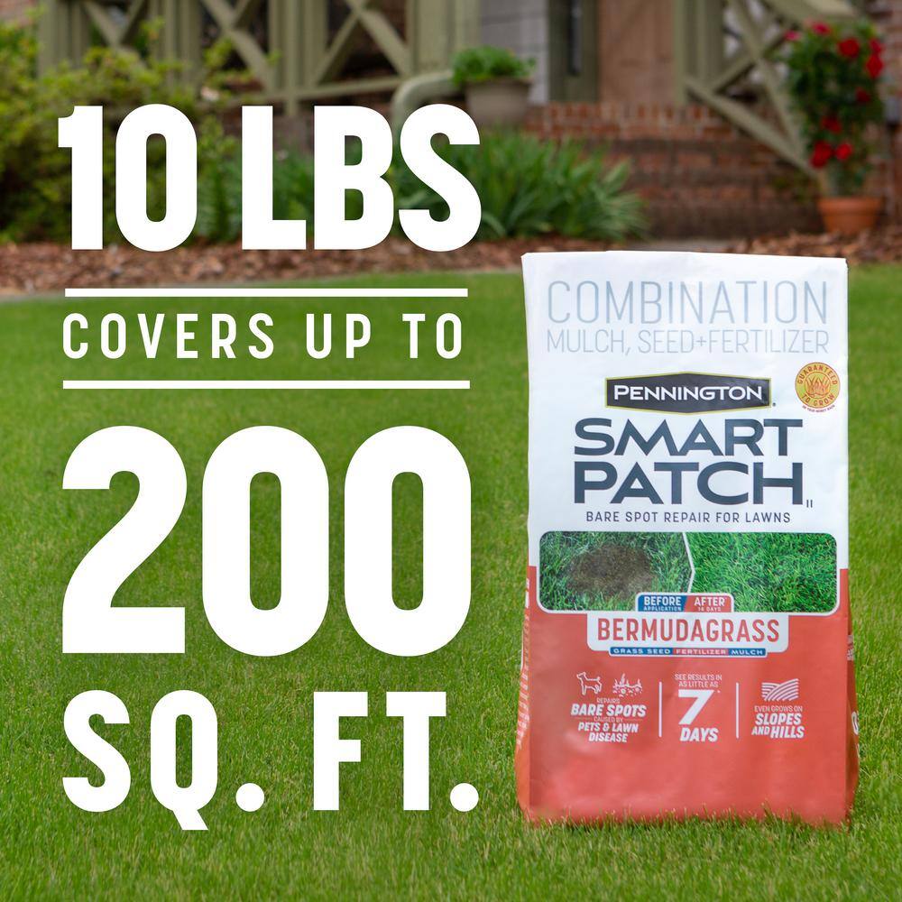 Pennington 10 lbs. Smart Patch Bermuda Grass Seed with Mulch Fertilizer 100545667