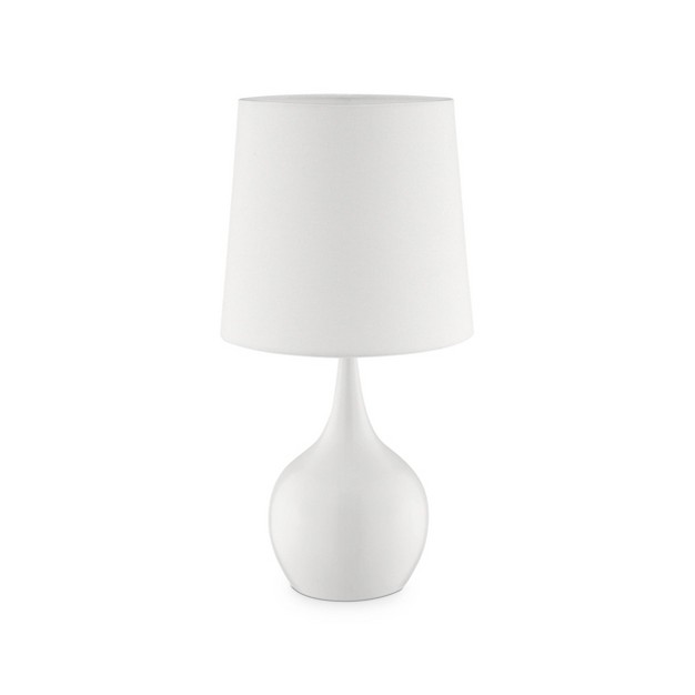 Modern Metal Table Lamp With Touch Sensor White Ore International