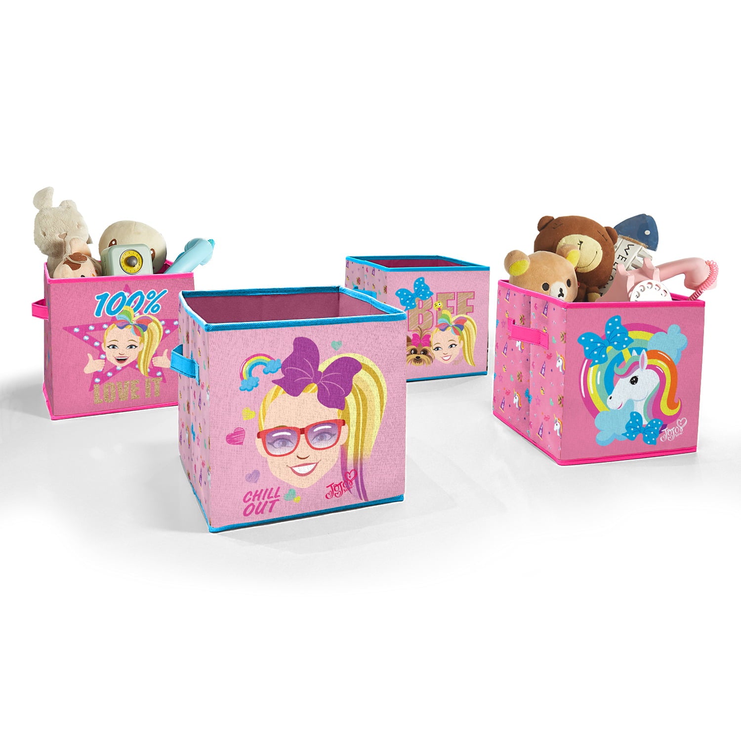 Jojo Siwa Toy Storage Cubes (set of 4)