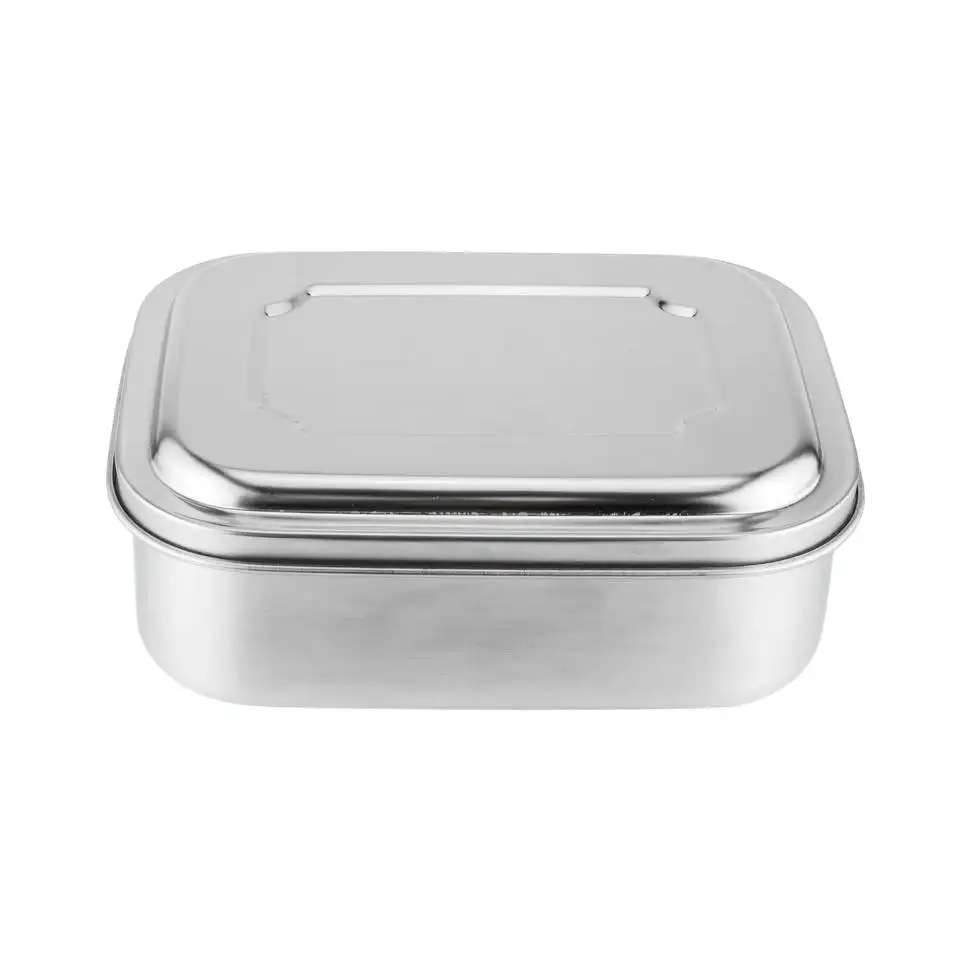 Hot Sale Outdoor Cooking Stainless Steel Lunch Box   Bento Box For Camping Hiking