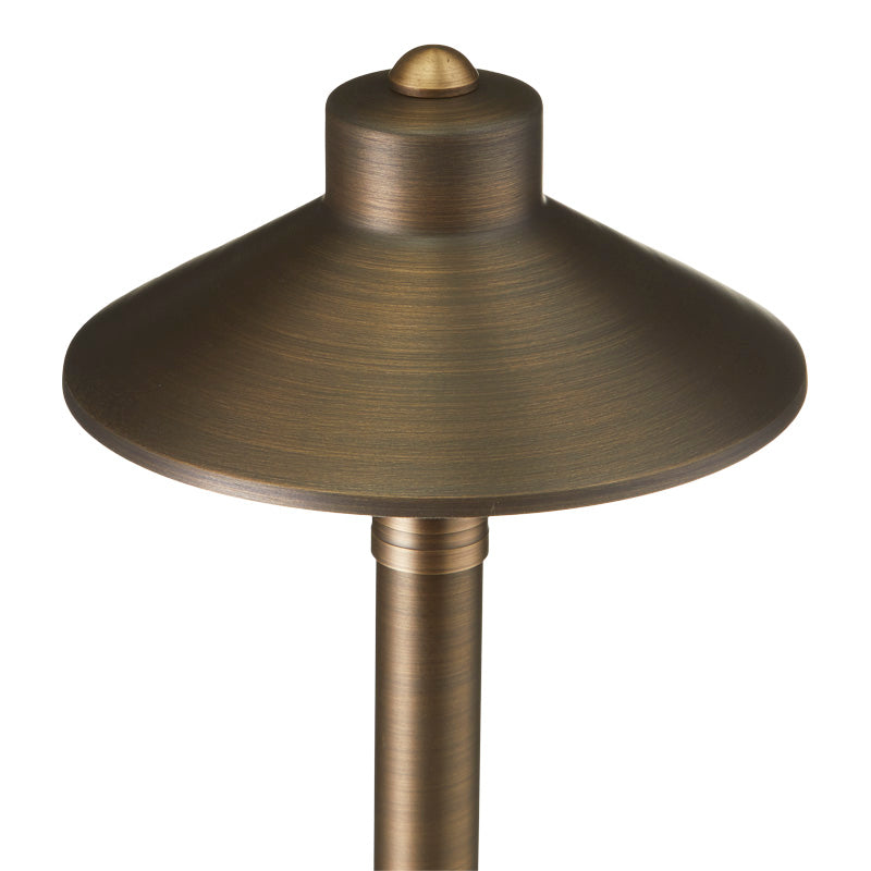 VOLT Flat Hat 12V Brass Path Light (7