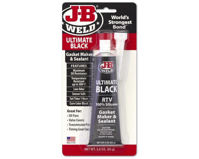 J-B Weld Ultimate Black RTV Silicone Gasket Maker and Sealant ， 3 oz. - 32329