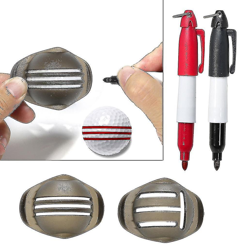 2pcs Golf Ball Line Marker Drawing Template Alignment Putting Marking Liner Set