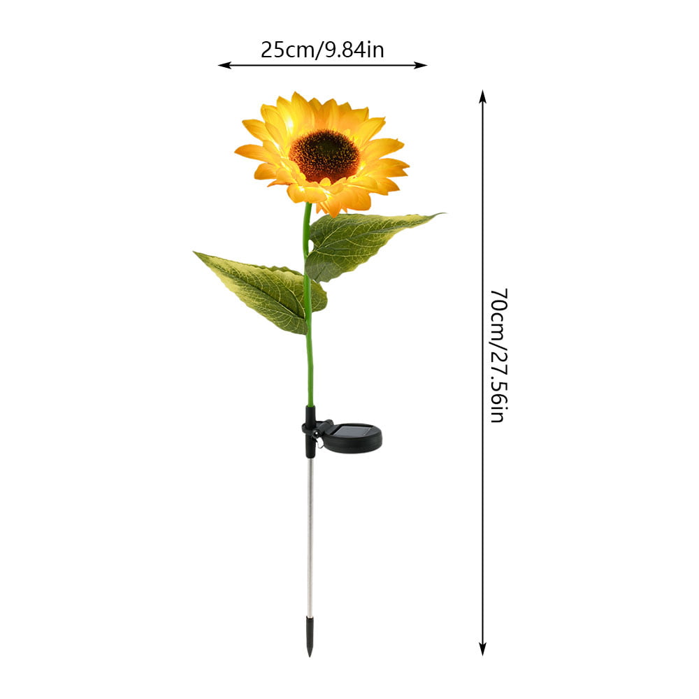 Willstar LED Solar Sunflower Light Outdoor Garden Lawn Pathway Landscape Flower Stake Lamp Yard Decor