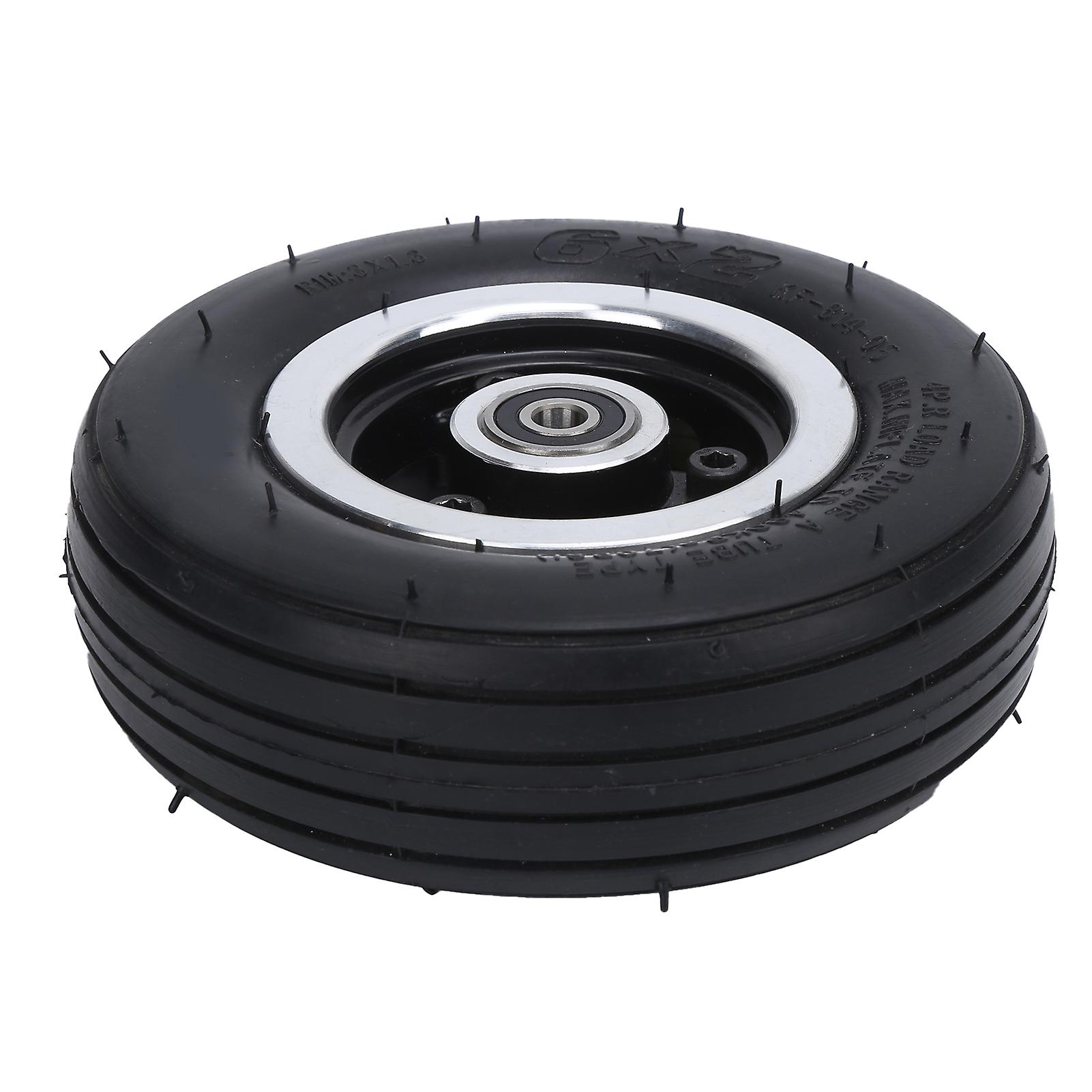 6 Inch Solid Tire 6 X 2 Wheel Rim And Tires Set With Alloy Rims For Electric Scooter Accessories