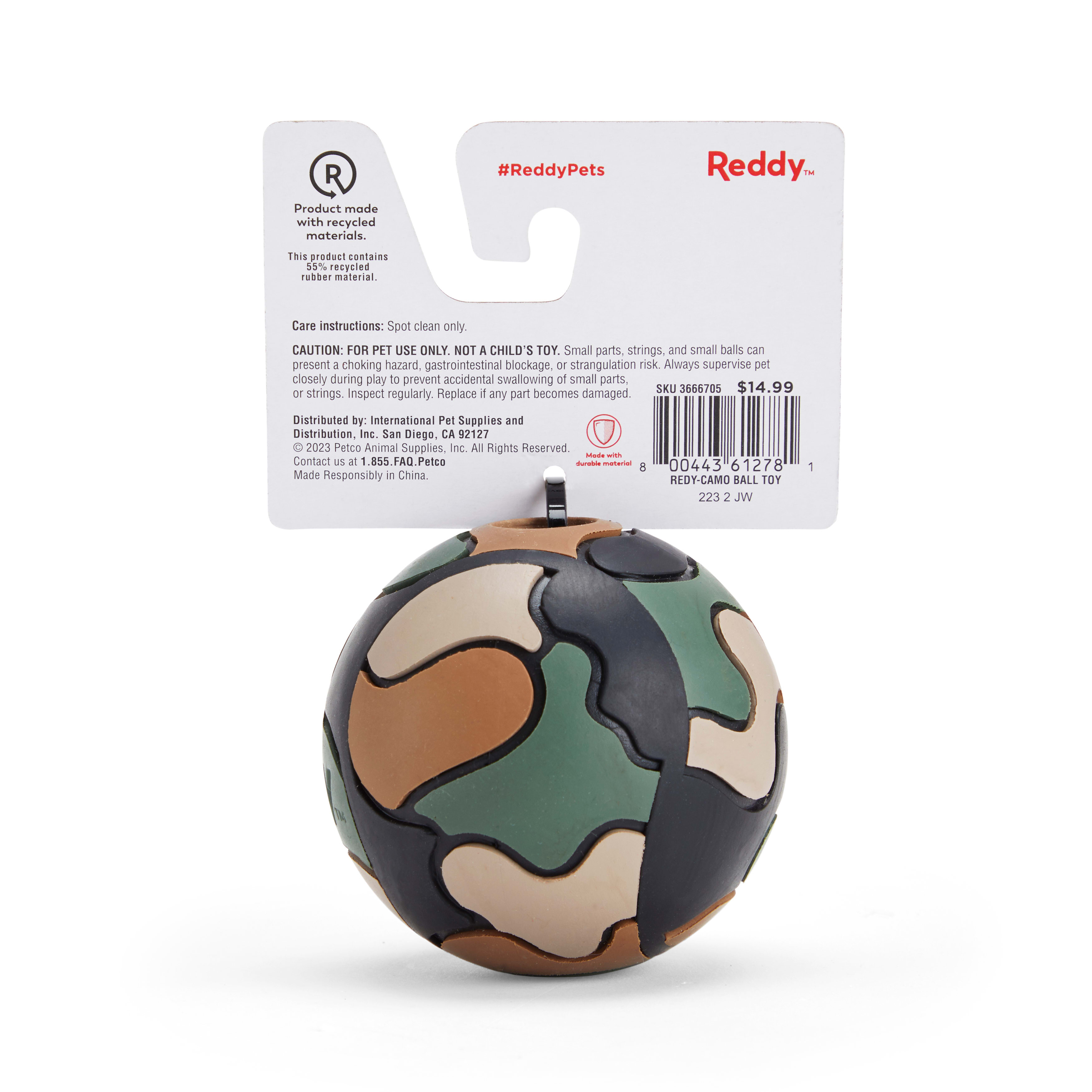 Reddy Camo Ball Dog Toy