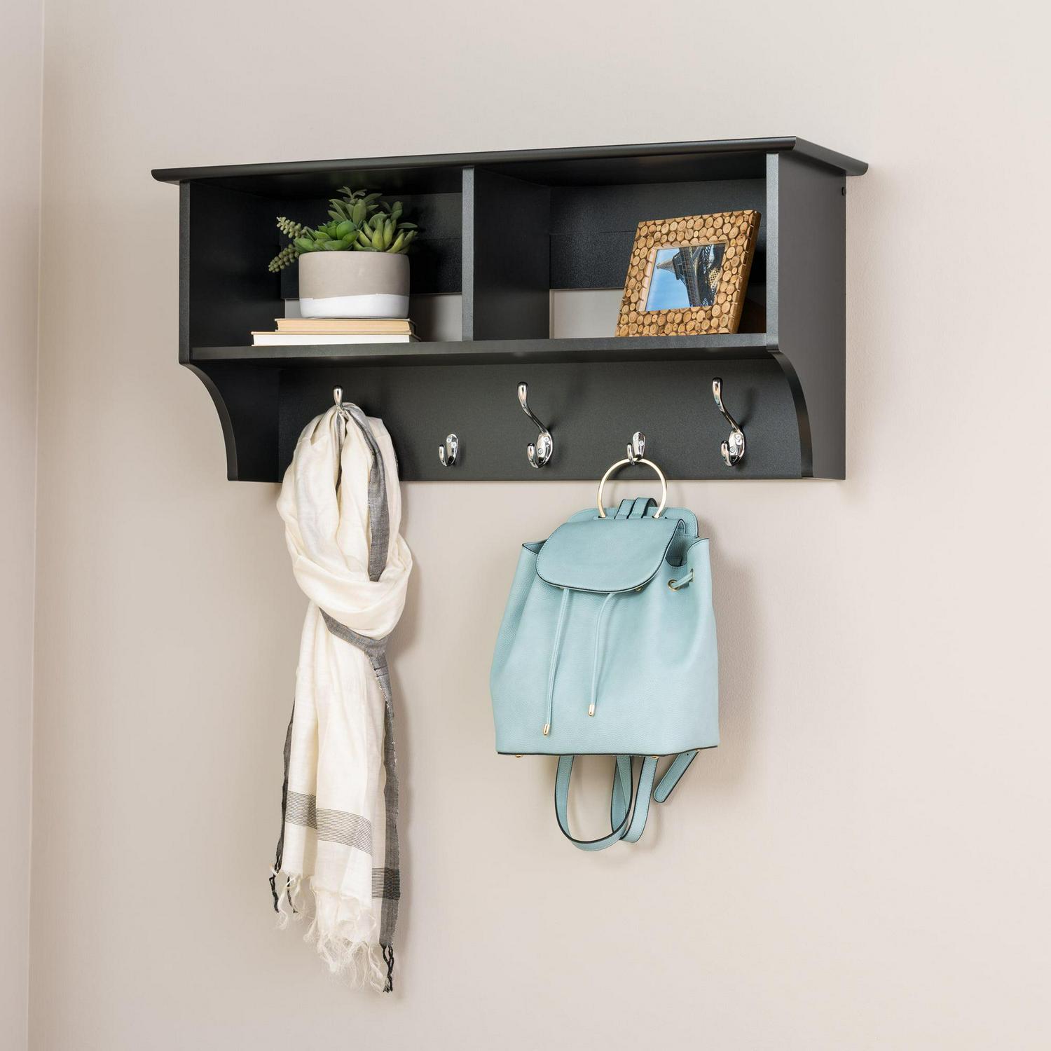 Prepac Wood Floating Shelf， Brown