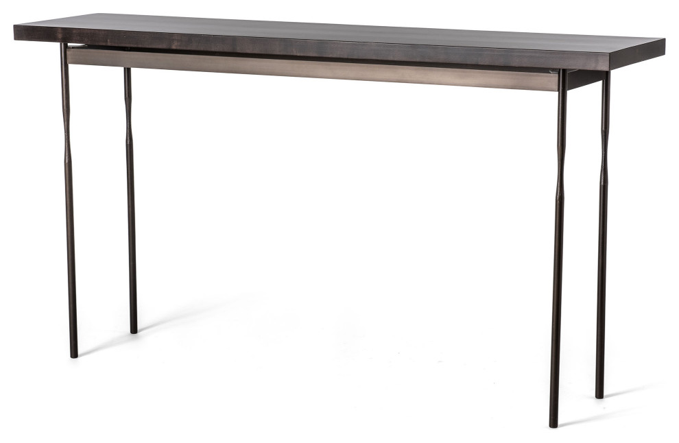 Senza Wood Top Console Table  Dark Smoke Finish   Transitional   Console Tables   by Hubbardton Forge  Houzz