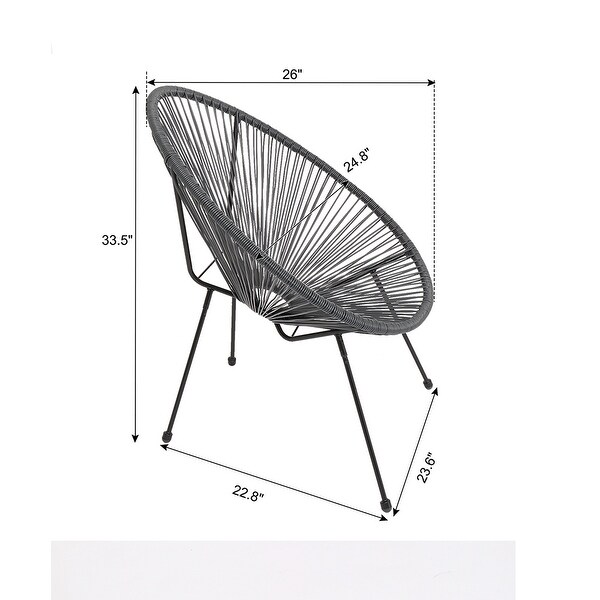 3pcs Modern All-Weather Patio Bistro Furniture Set - Overstock - 35740063