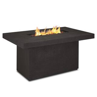 Real Flame Ventura 50 in. x 24 in. Rectangle MGO Propane Fire Pit in Kodiak Brown with Natural Gas Conversion Kit C9640LP-TKB