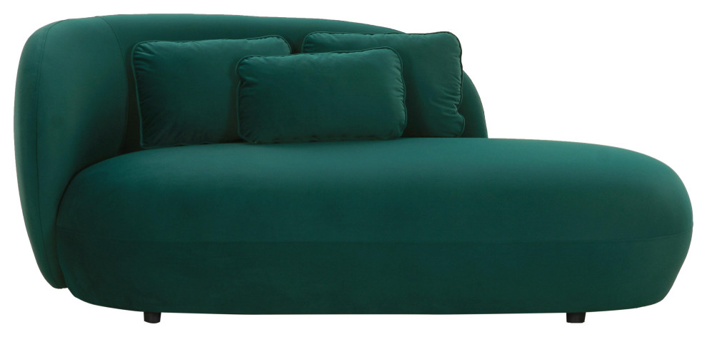 Galet Velvet Chaise   Contemporary   Indoor Chaise Lounge Chairs   by TOV Furniture  Houzz