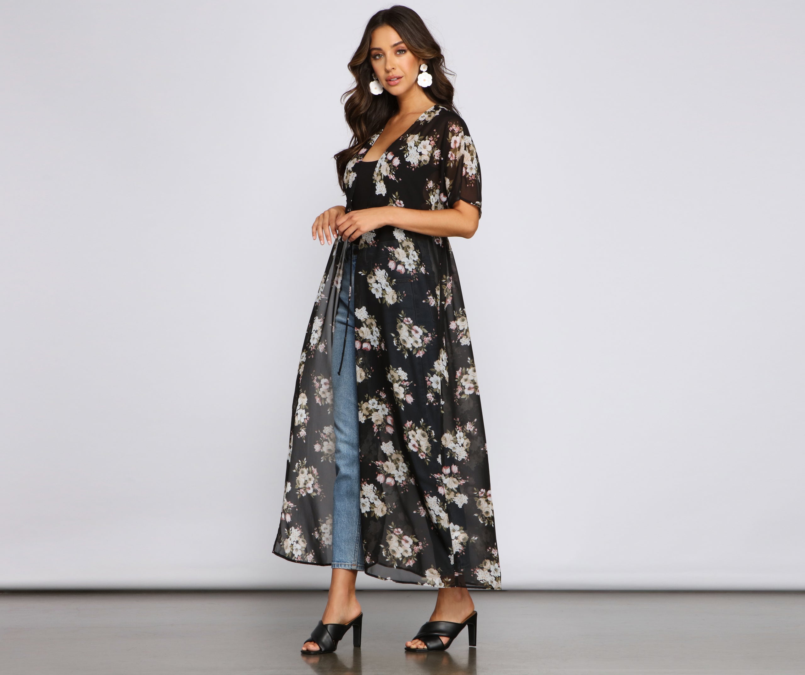 Floral Vibes Chiffon Duster