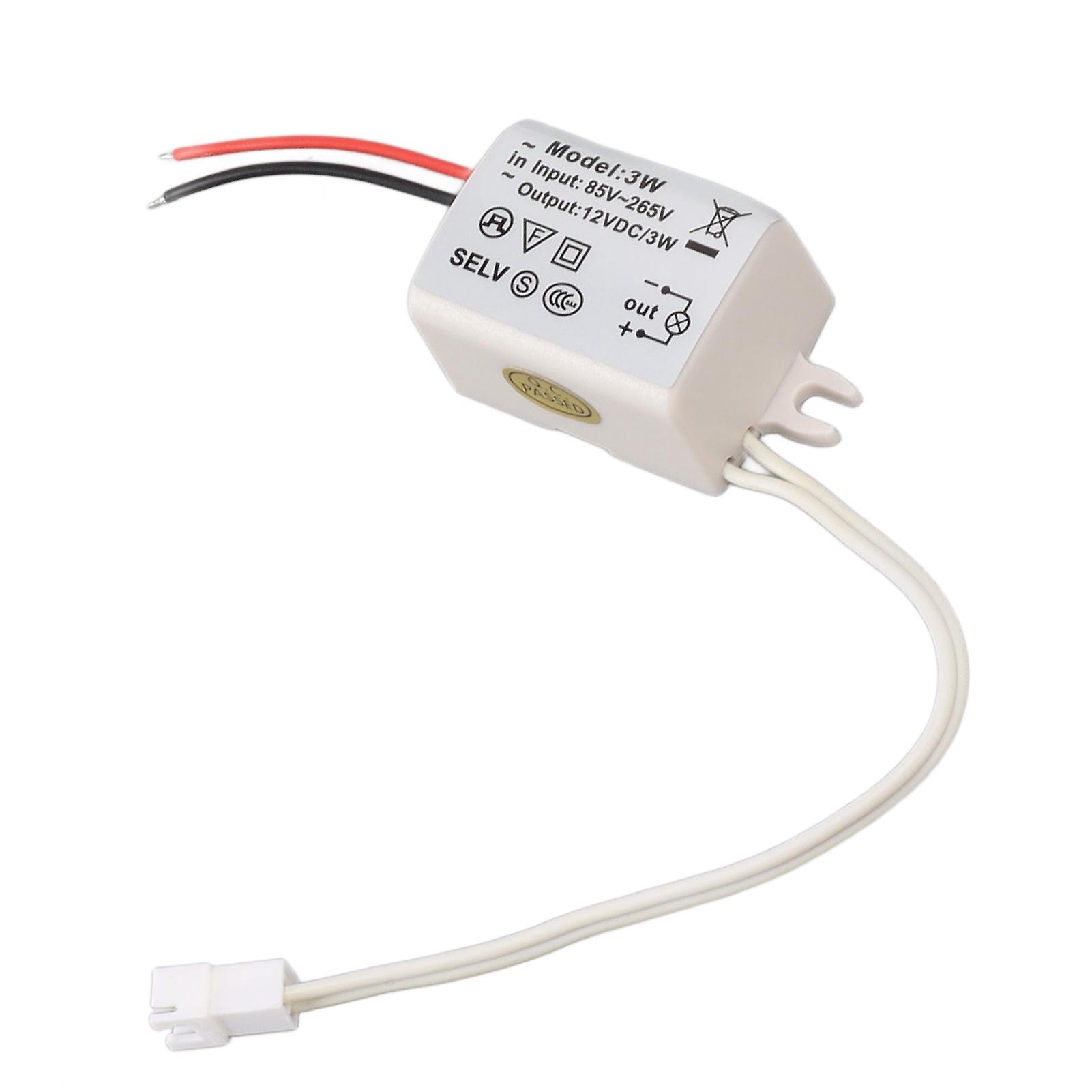 LED Drive Power Adapter DC12V 3W Compact Over Voltage Protection for LED Strip Lights LED Bulbs Industrial Lights