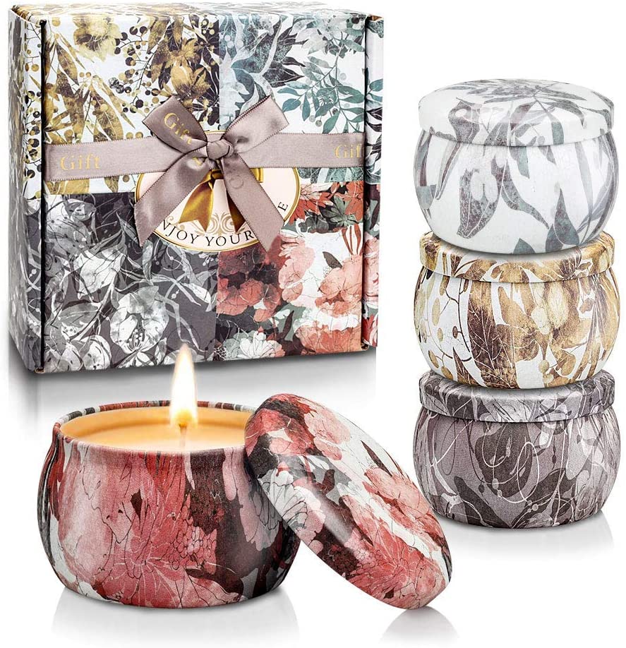 Scented Candles Gift Set for Women Soy Wax Candles for Birthday Mother's Day Thanksgiving Valentine's Day