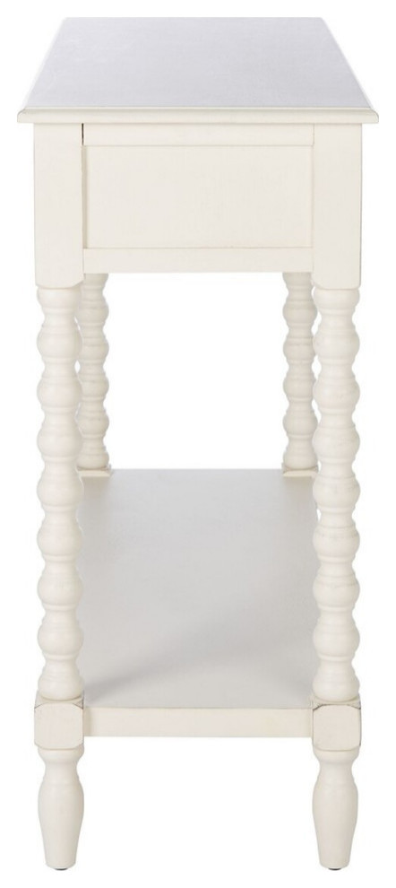 Thelma 2 Drawer Console Table Distressed White   French Country   Console Tables   by V.S.D Furniture  Houzz