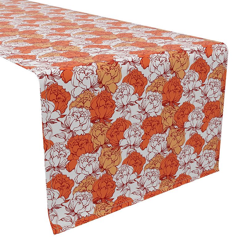 Table Runner， 100% Cotton， 16x90， Floral 172