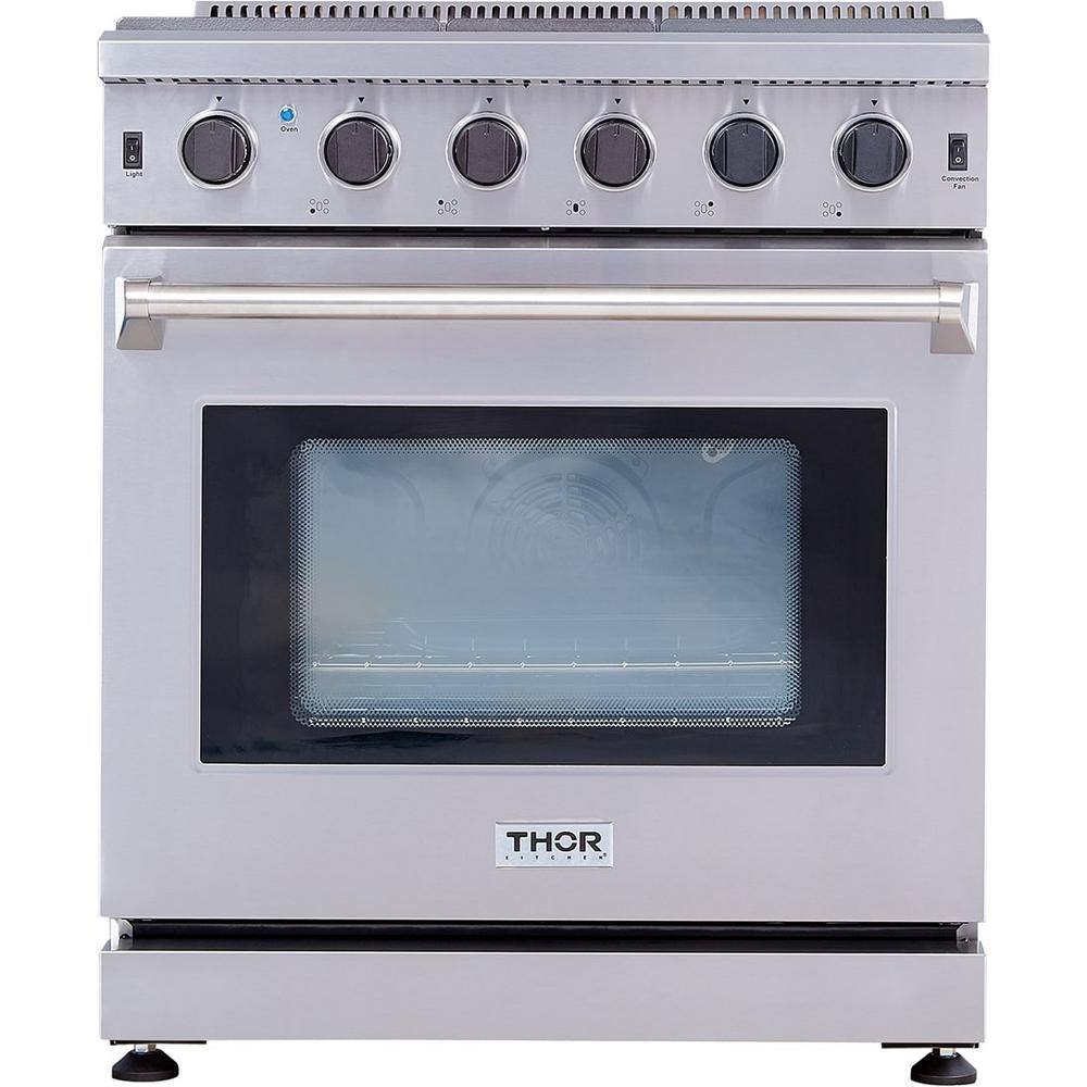 Thor Kitchen 30 in. 4.55 cu. ft. Professional Gas Range in Stainless Steel LRG3001U