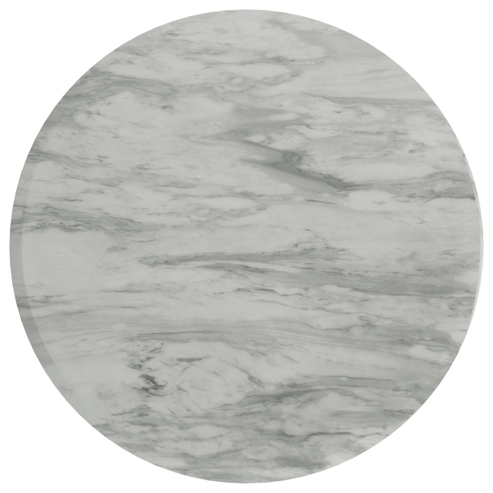 Faux Marble Round Coffee Table   Transitional   Coffee Tables   by HedgeApple  Houzz