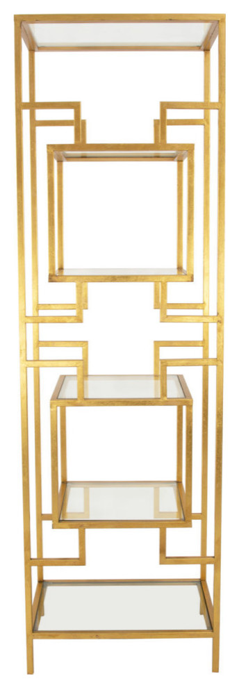 Xannon Small Gold Shelf   Contemporary   Bookcases   by Virgil Stanis Design  Houzz