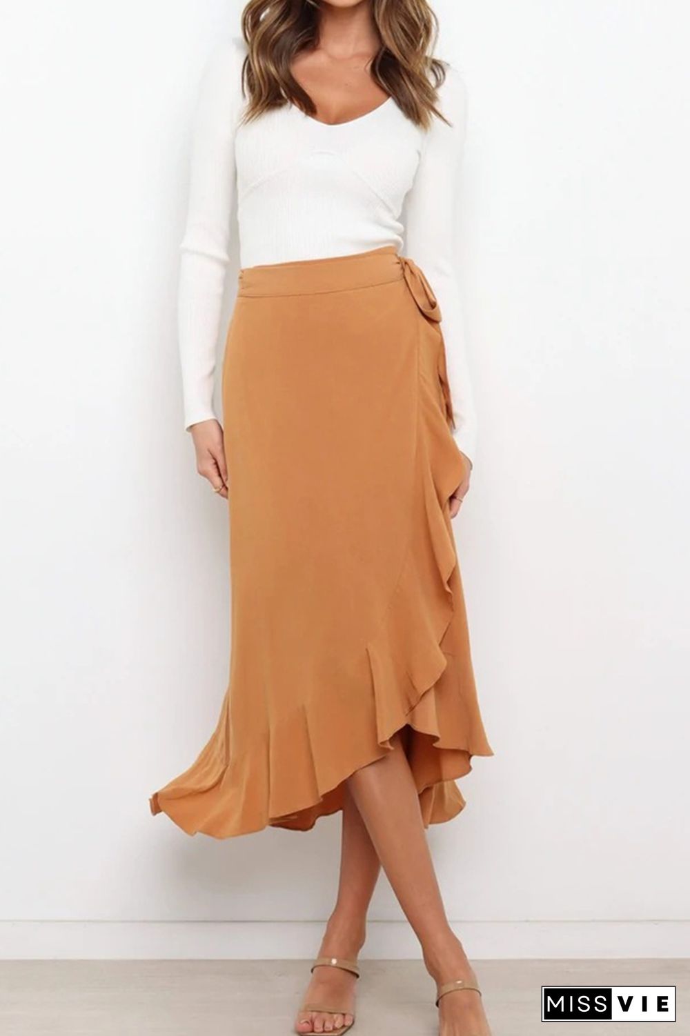 Solid Color Zip Skirt Wholesale