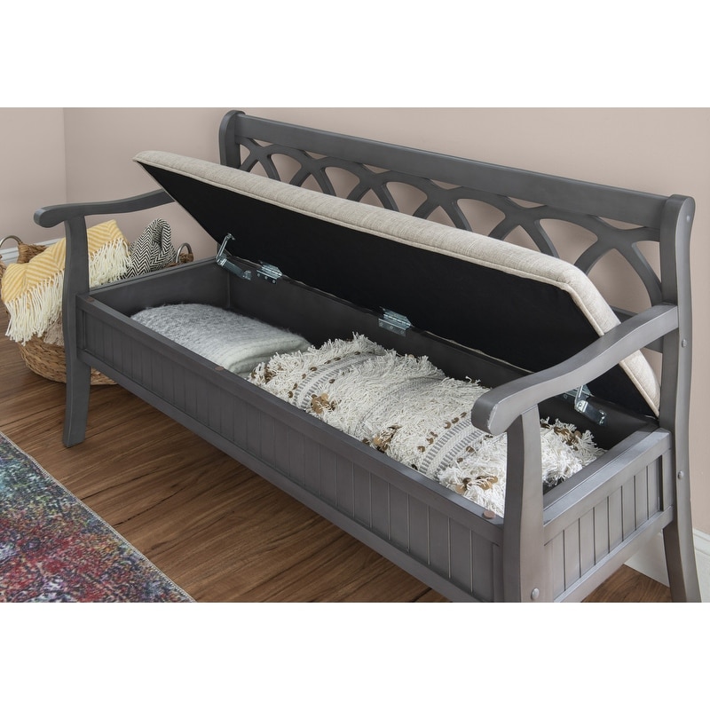 Elliana Flip Top Entryway Storage Bench