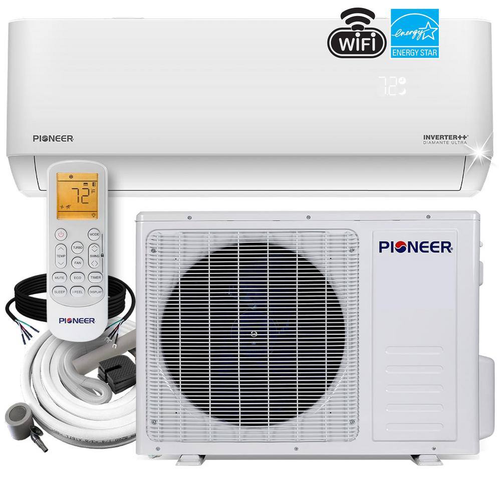 Pioneer Low-Ambient 12000 BTU 1-Ton 22 SEER Wi-Fi Ductless Mini Split Inverter and Air Conditioner with Heat Pump 110120-Volt WYT012ALFI22RL