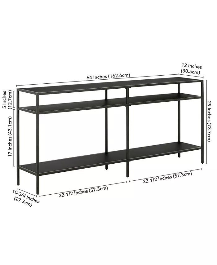 Hudson and Canal Sivil 64 Console Table with Shelves