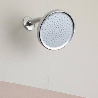 Boyel Living 1-Spray Pattern 6 in. Wall Mount Fixed Shower Head with 2.5 GPM and Shower Arm in Chrome TWSHA991-6CH