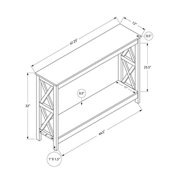 Accent Table 48 inch Dark Taupe Hall Console