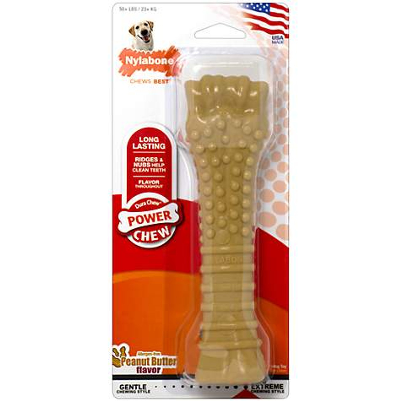 Nylabone DuraChew Peanut Butter Flavored Souper Dog Chew Toy