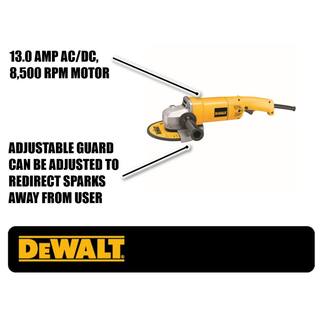 DW 13 Amp 7 in. 8000 RPM Medium Angle Grinder DW840