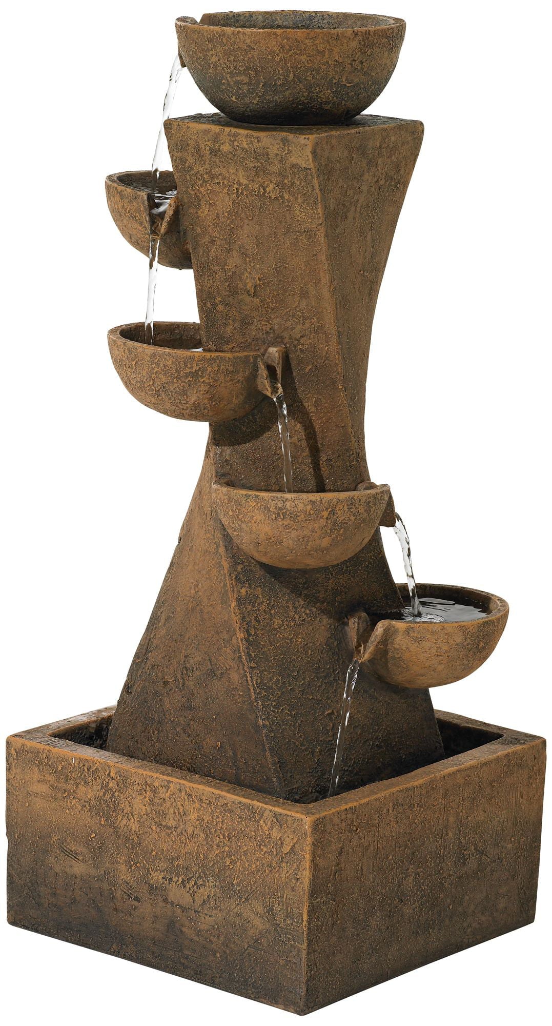 John Timberland Rustic Outdoor Floor Water Fountain with Light LED 27 1/2