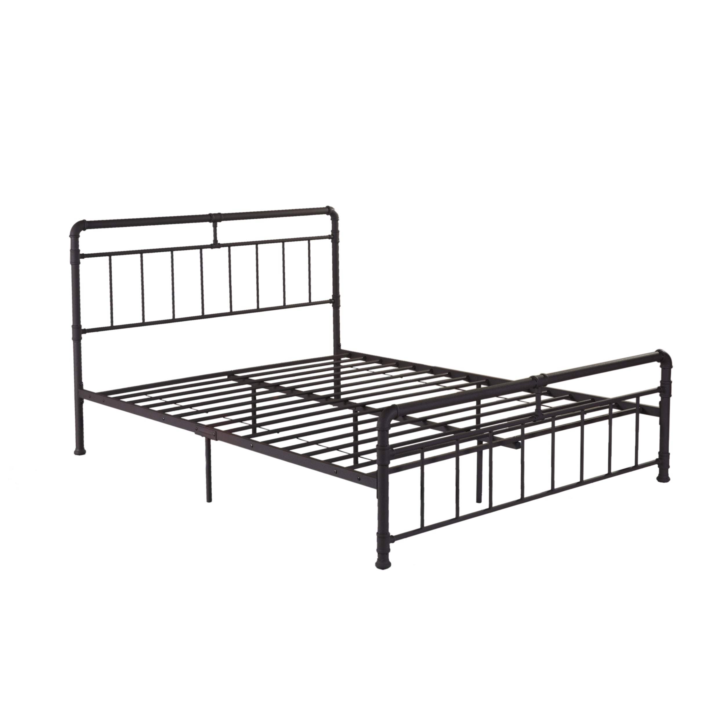 Sally Queen-Size Iron Bed Frame, Minimal, Industrial