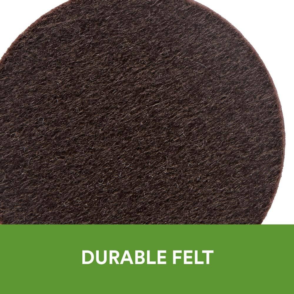 Scotch 1 in. Brown Round Surface Protection Felt Floor Pads (32-Pack) SP822-NA