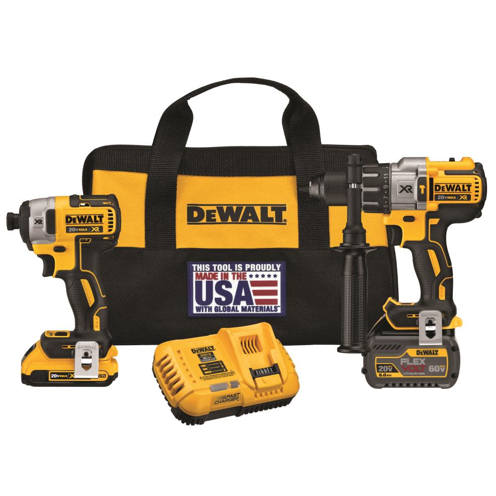 DEWALT FLEX 20V MAX XR Premium Hammer Drill and Impact Driver Combo Kit DCK299D1T1 from DEWALT