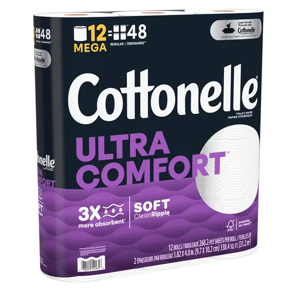 Cottonelle 12 Count Ultra Comfort Care Mega Rolls Toilet Paper