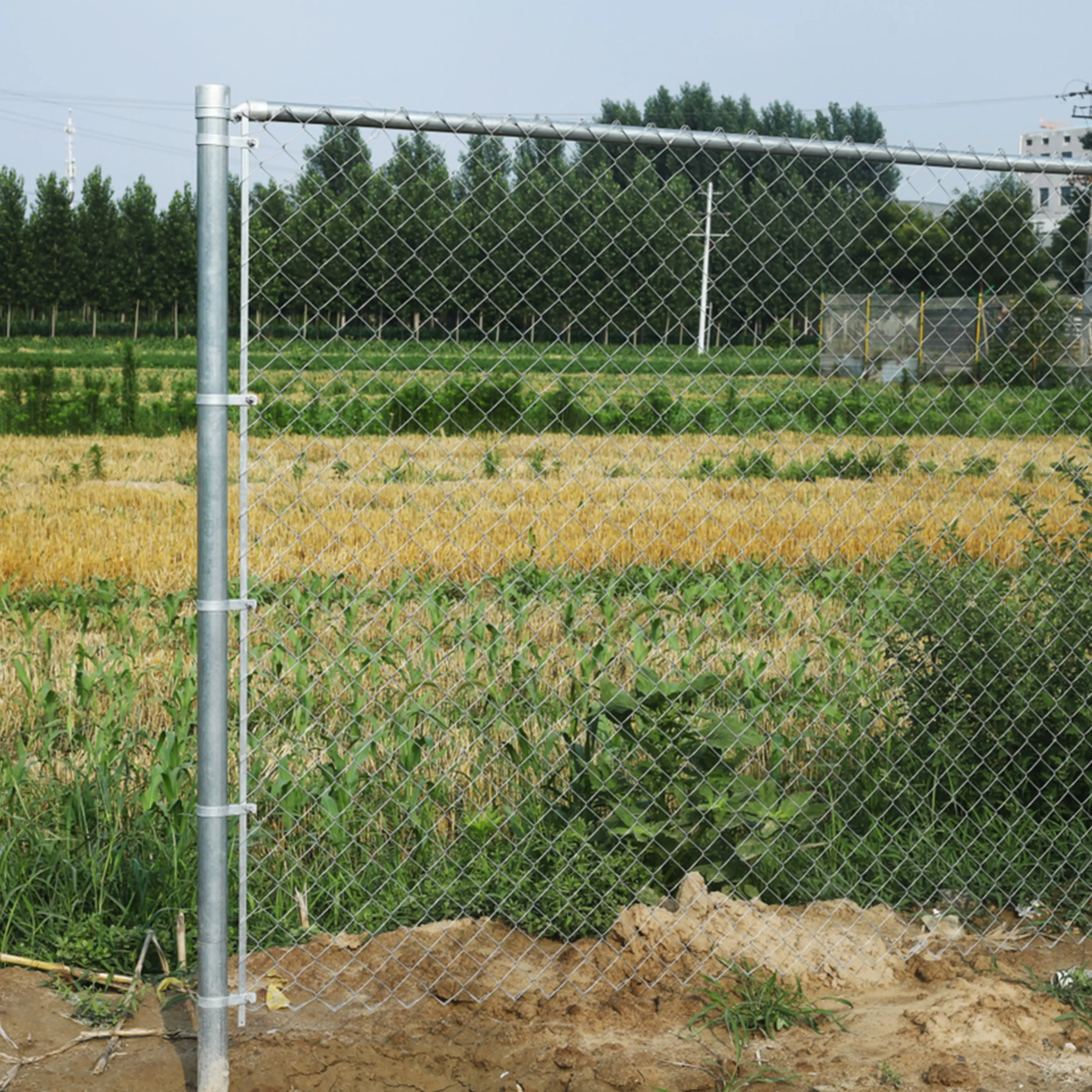 6X50 Galvanized Steel 6 x 50 ft. Chain Link Fence Complete Kit
