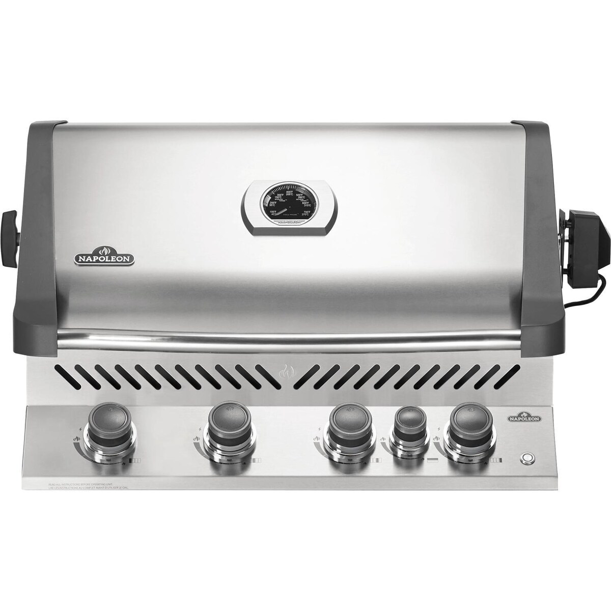 Napoleon Prestige 500 Built-in Propane Gas Grill with Infrared Rear Burner and Rotisserie Kit