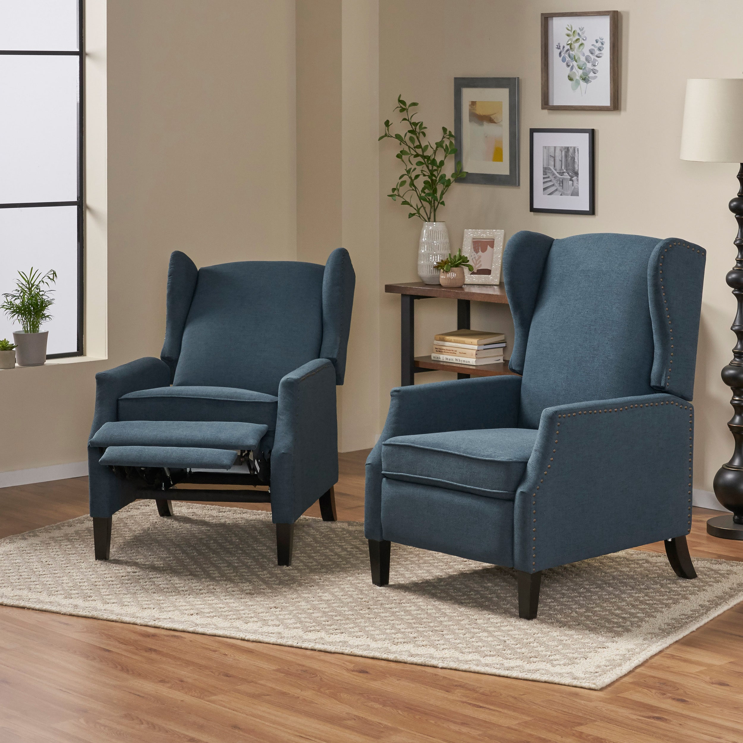 Weyland Contemporary Fabric Recliner (Set of 2)